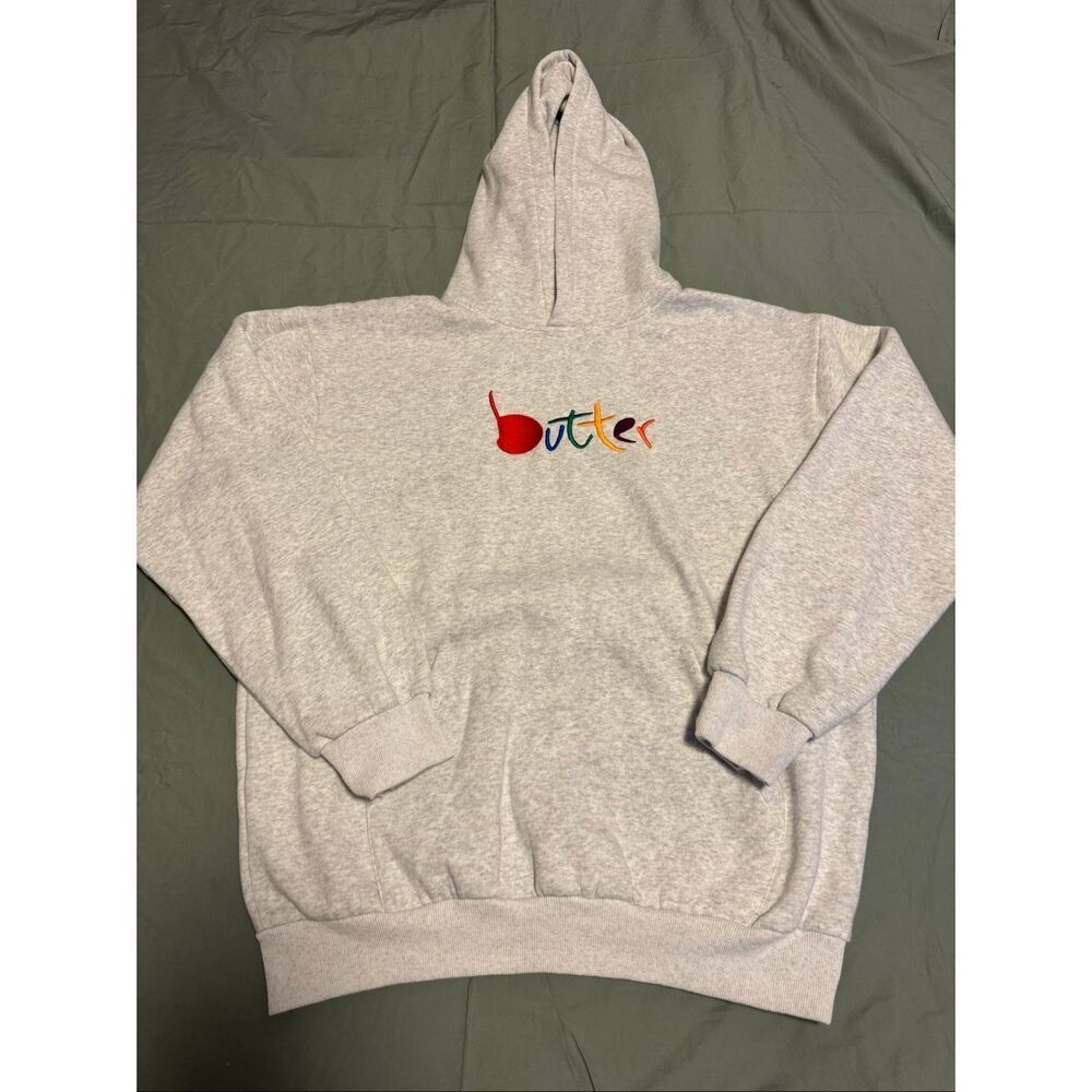 Butter Size Large Goods Art Pullover Hood Cream Men Used